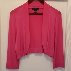 Jessica Howard Hot Pink Cropped Cardigan Size Large